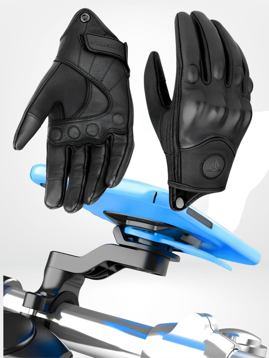 GantsDeStyle® 0302 Windproof / M Gants moto + Support téléphone
