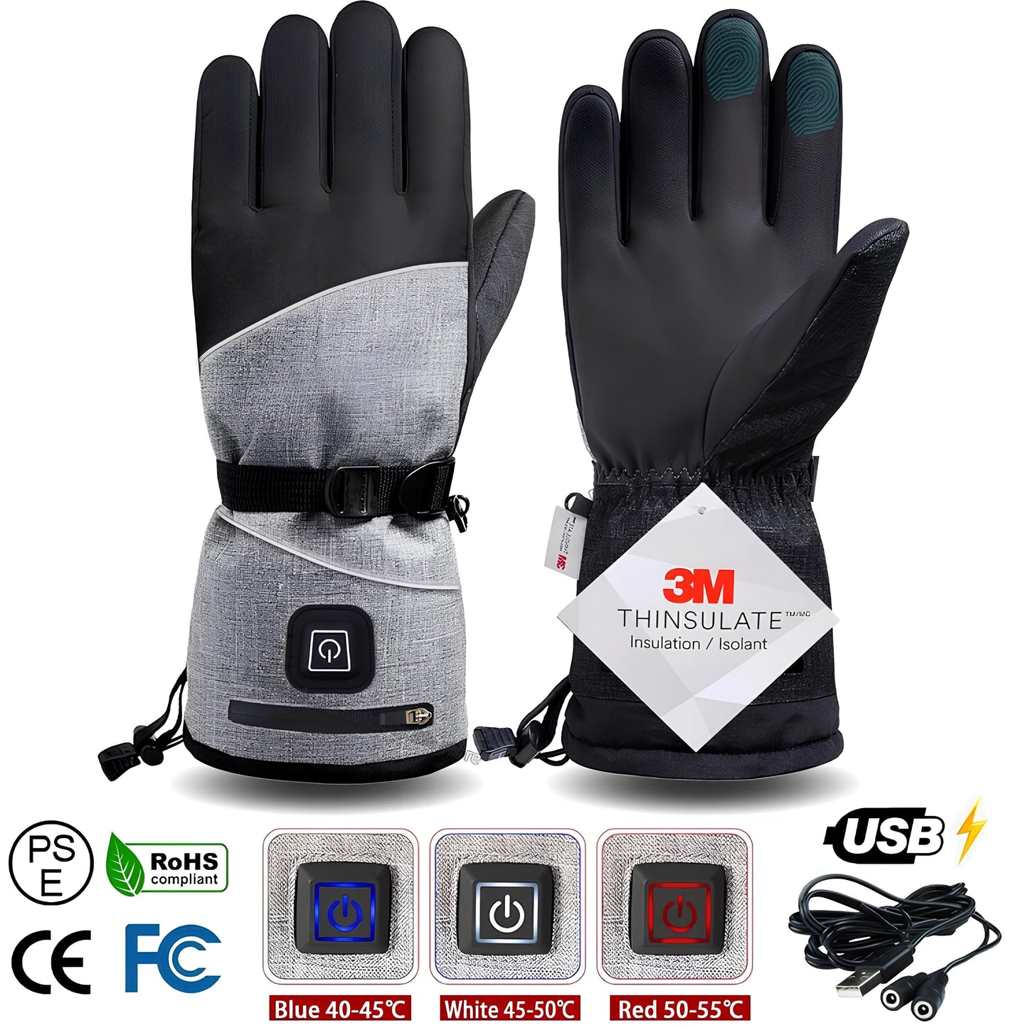 GantsDeStyle® 909 USB Heating Gants chauffants | Ski > Montagne