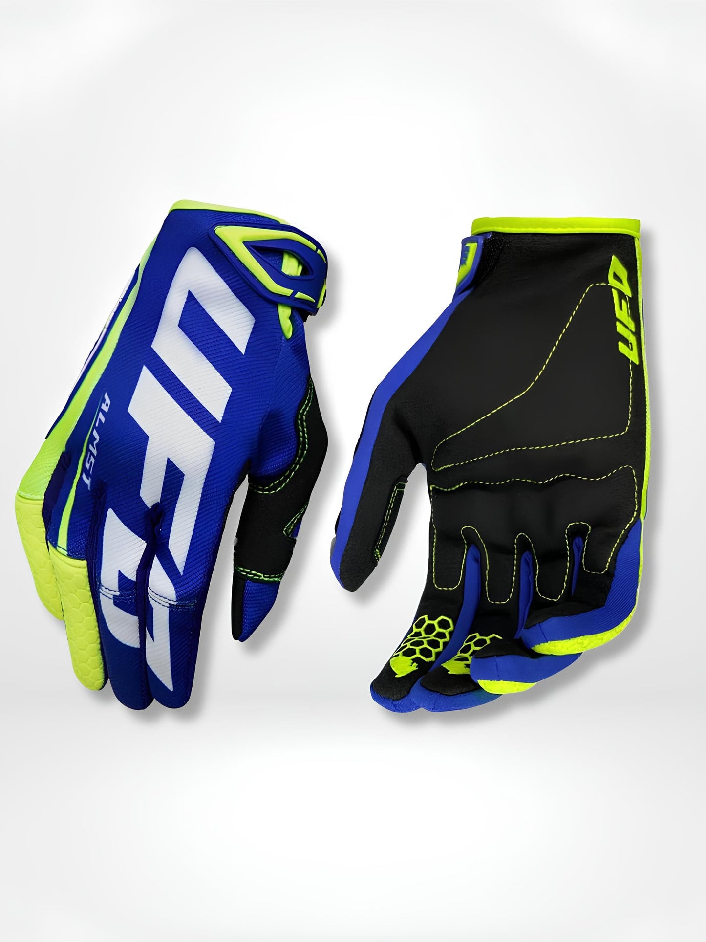 GantsDeStyle® Blue Yellow / L Gants moto | Enduro > Cross