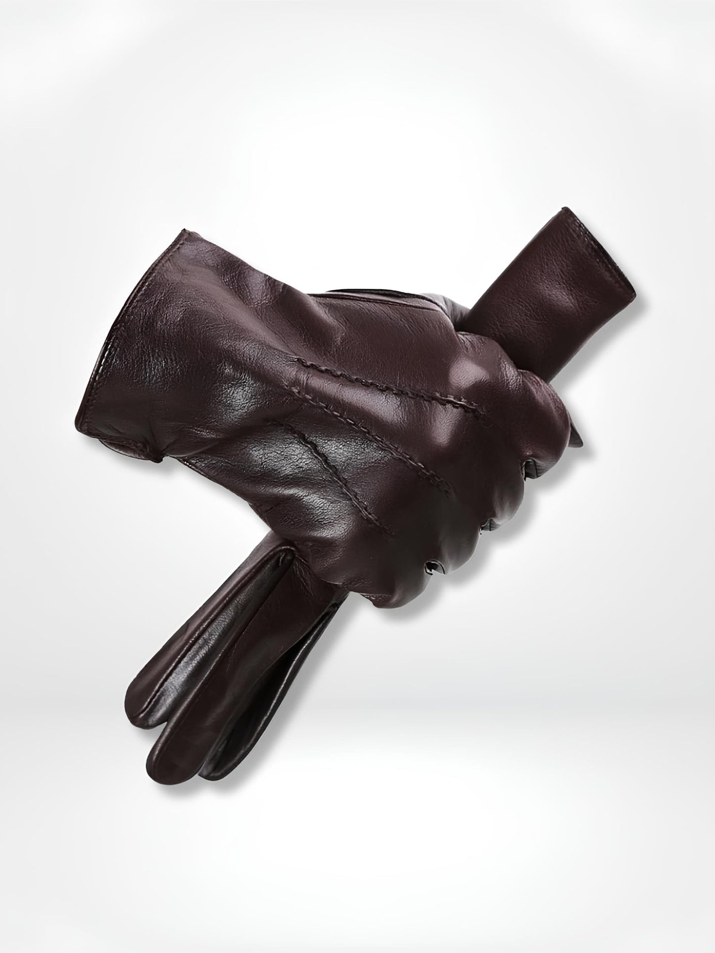 GantsDeStyle® Dark Brown / 11 Gants cuir homme | Motif ondulé