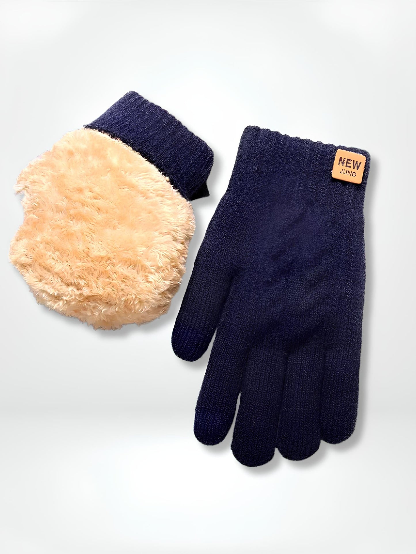 GantsDeStyle® Navy Blue / Taille unique Gants homme | Coton tricoté pour l'hiver