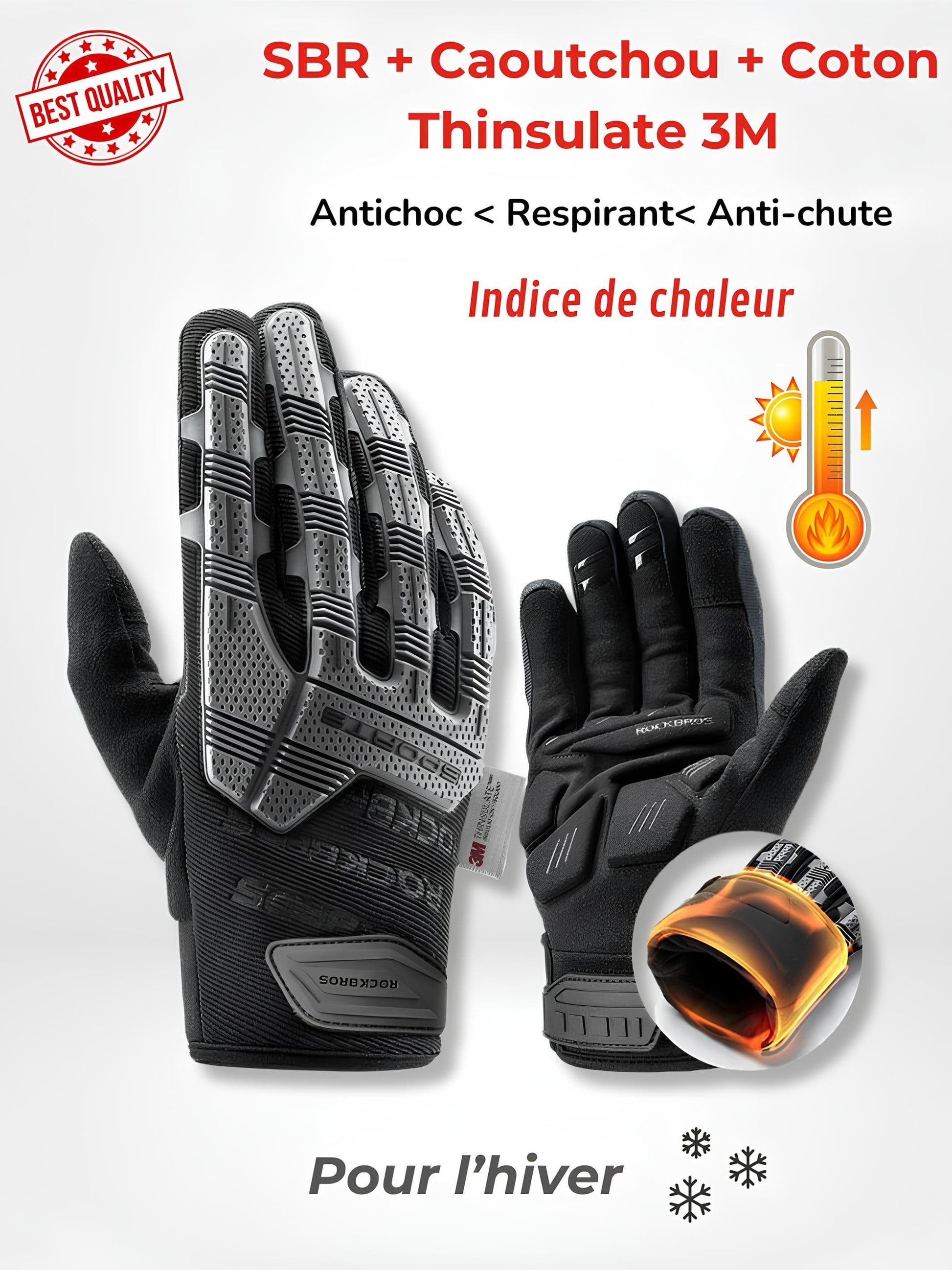 GantsDeStyle® S210-1 Winter / S Gants moto | Enduro > Cross < Road