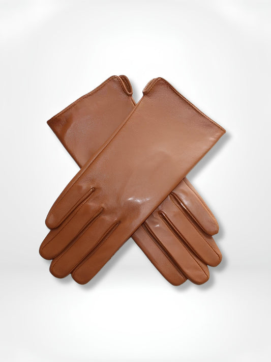 GantsDeStyle® Yellowish brown / L Gants cuir femme | Glove Élégance