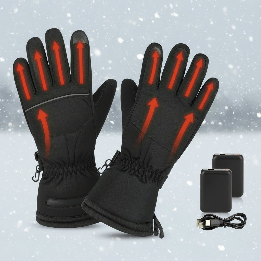 Gants chauffants avec batterie externe