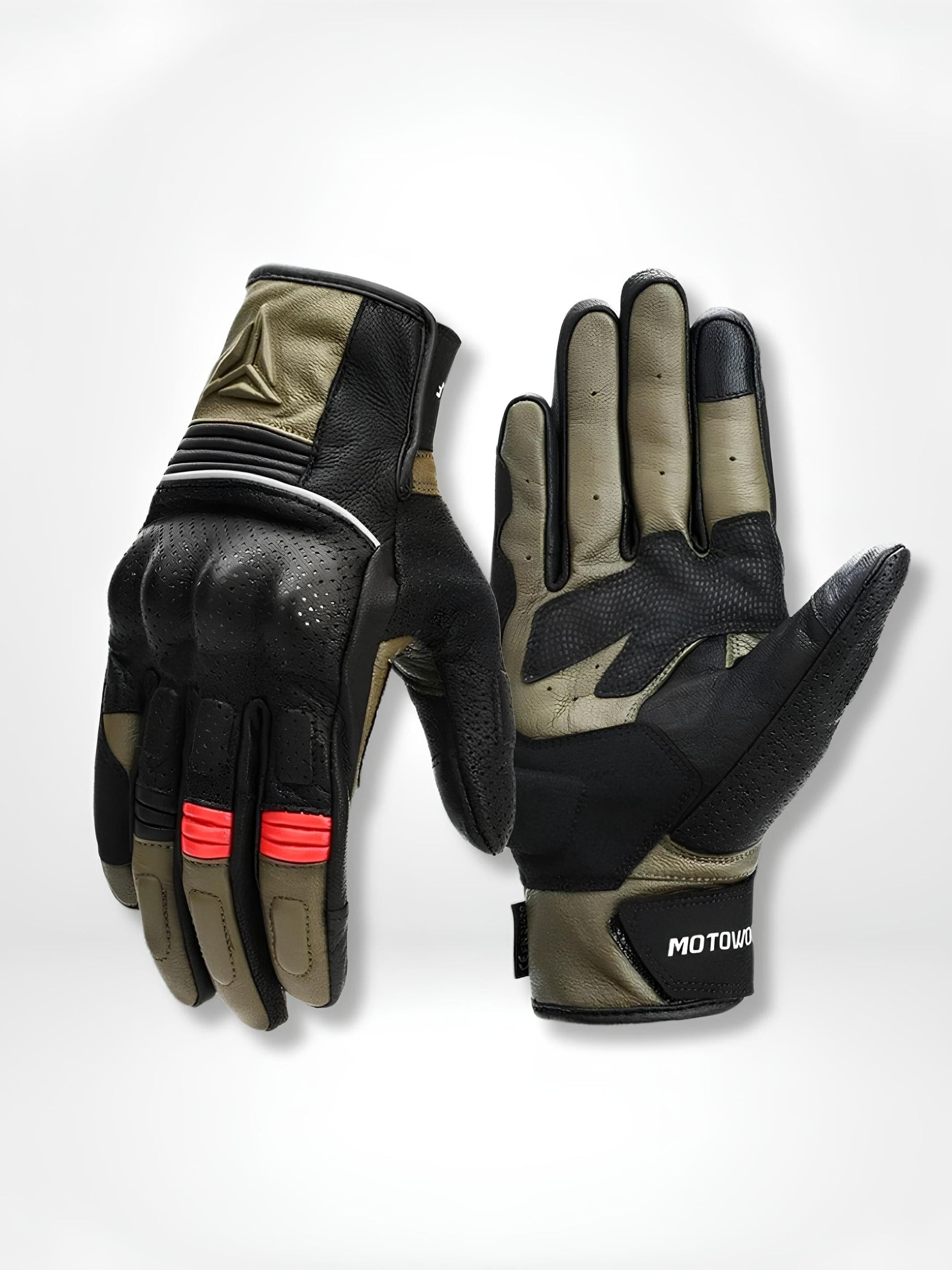 GantsDeStyle® Army Green / M Gants moto | Homologués > Cuir