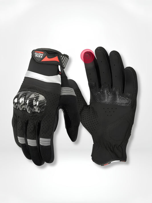 GantsDeStyle® Black and Silver / L / CHINA Gants moto | Homologués