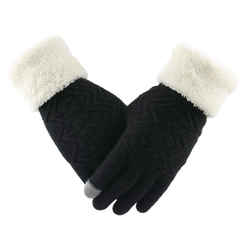 GantsDeStyle® Black / Free Size Gants femme | Tricotés Chaud