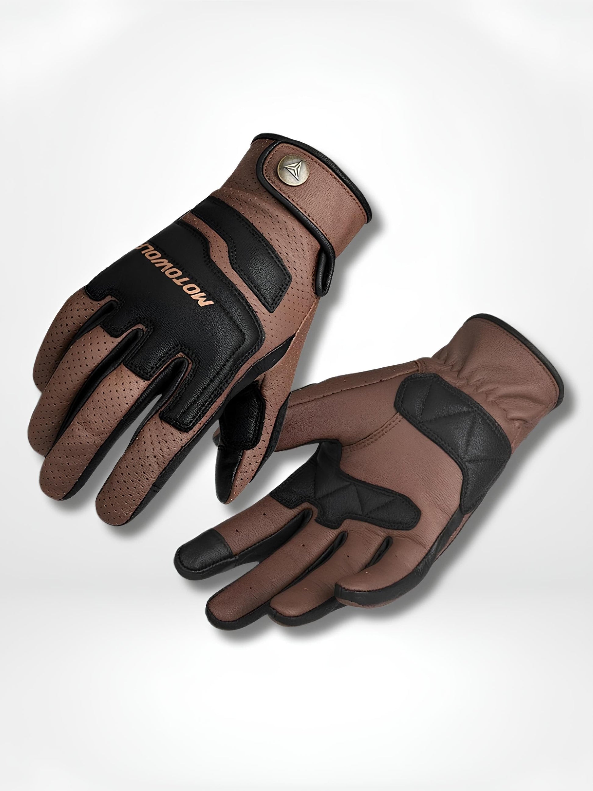 GantsDeStyle® Brown / M Gants moto | Rétro Version 1