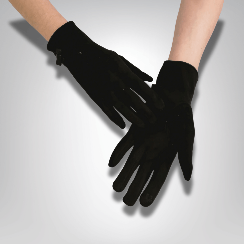 GantsDeStyle® Doigts dégagés Noir / One Size Gants Femme Cuir | Élégance & Raffinement