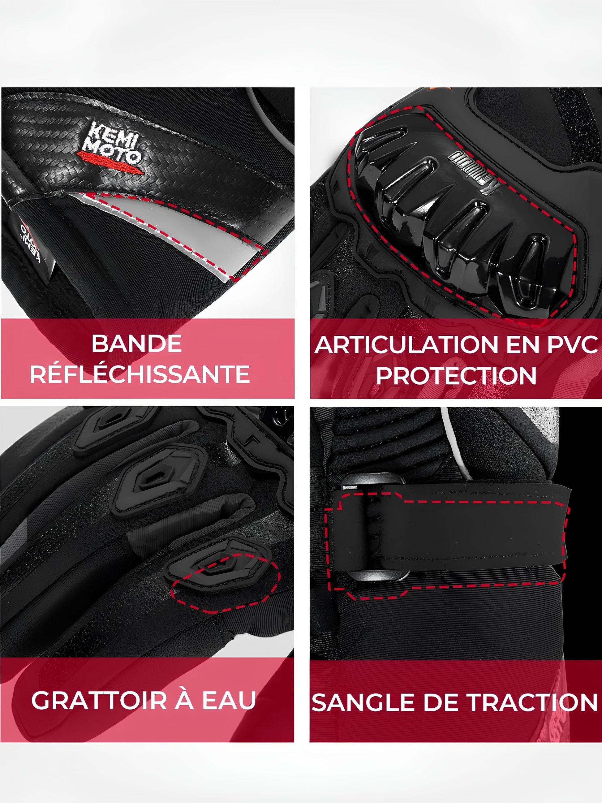 GantsDeStyle® Gants moto |Homologué Imperméable