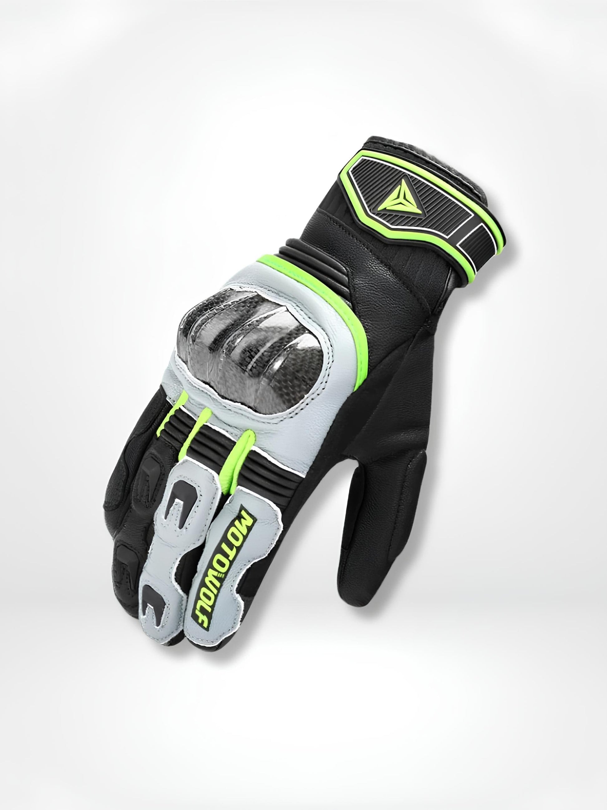 GantsDeStyle® Green leather gloves / M Gants moto | Vega Version