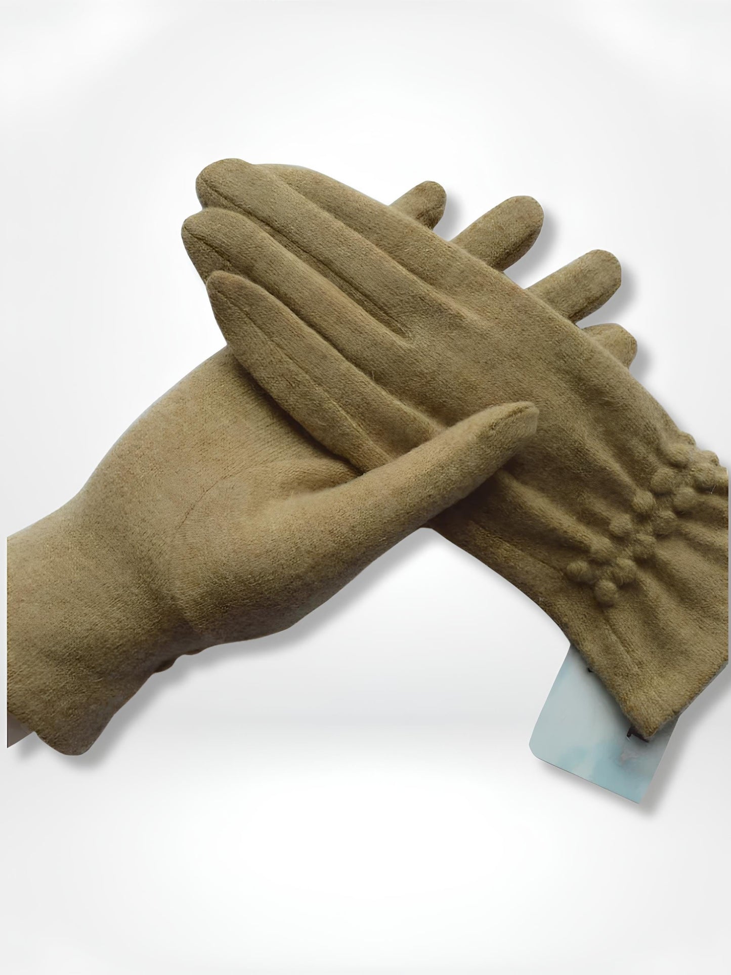 GantsDeStyle® khaki / One Size Gants femme | Chauffants Laine