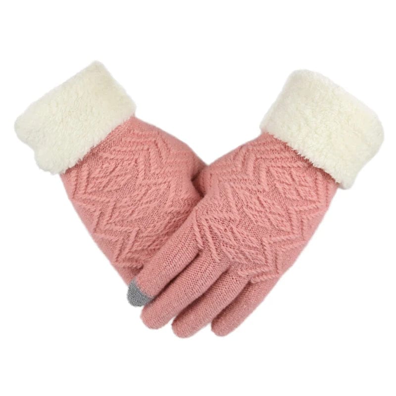 GantsDeStyle® Pink / Free Size Gants femme | Tricotés Chaud