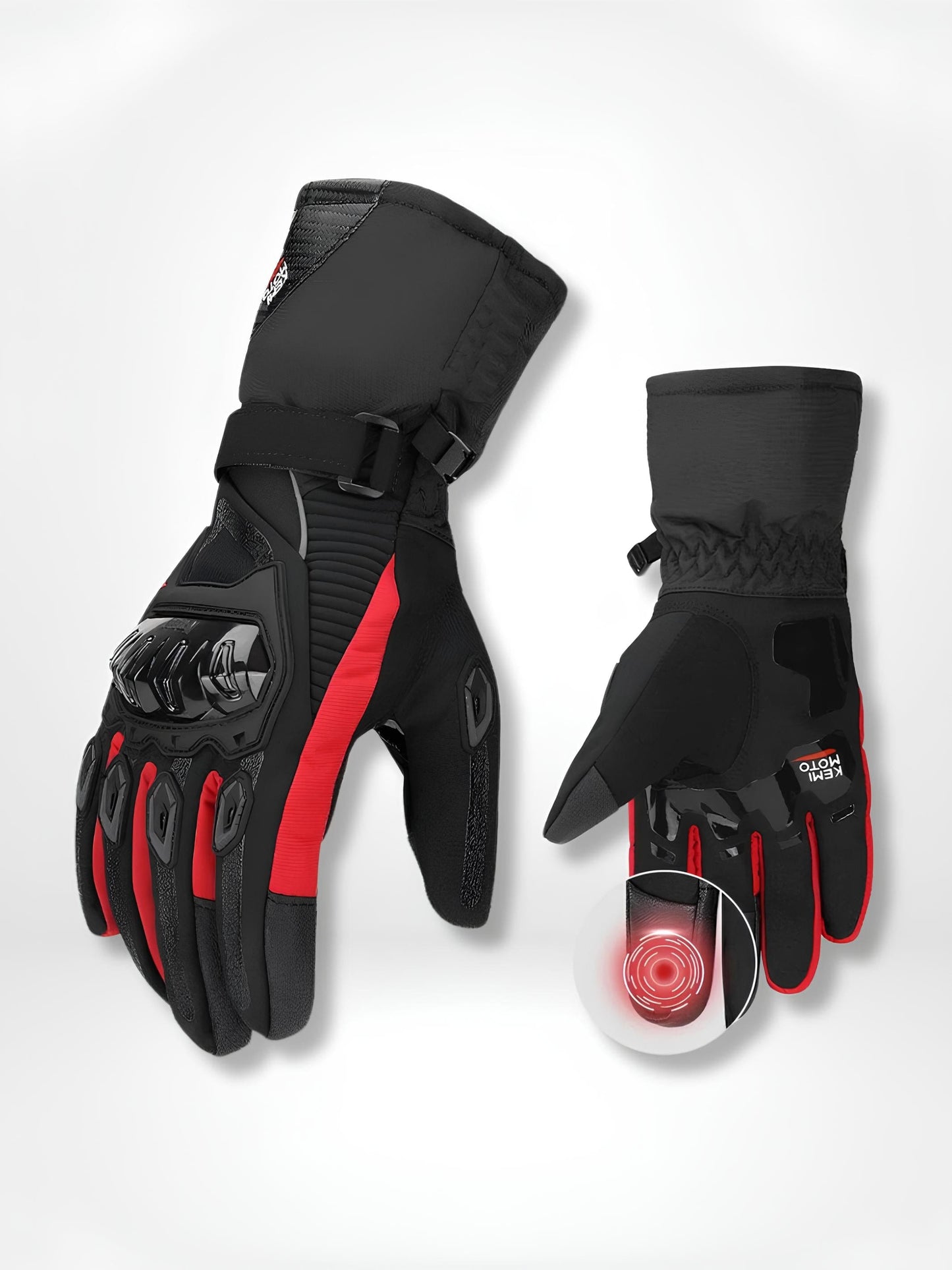 GantsDeStyle® RED / XL / CHINA Gants moto |Homologué Imperméable